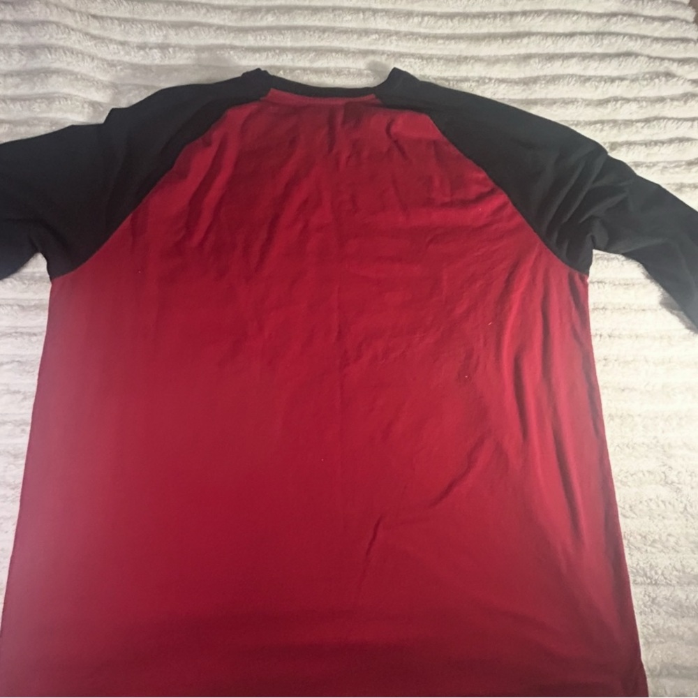George Red and Black Long Sleeve Tee Shirt